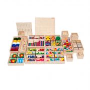 Великий дидактичний набір "Дарунки Фребеля 15 в1" (14 модулів + поле для складання+методичка на укр.мові)